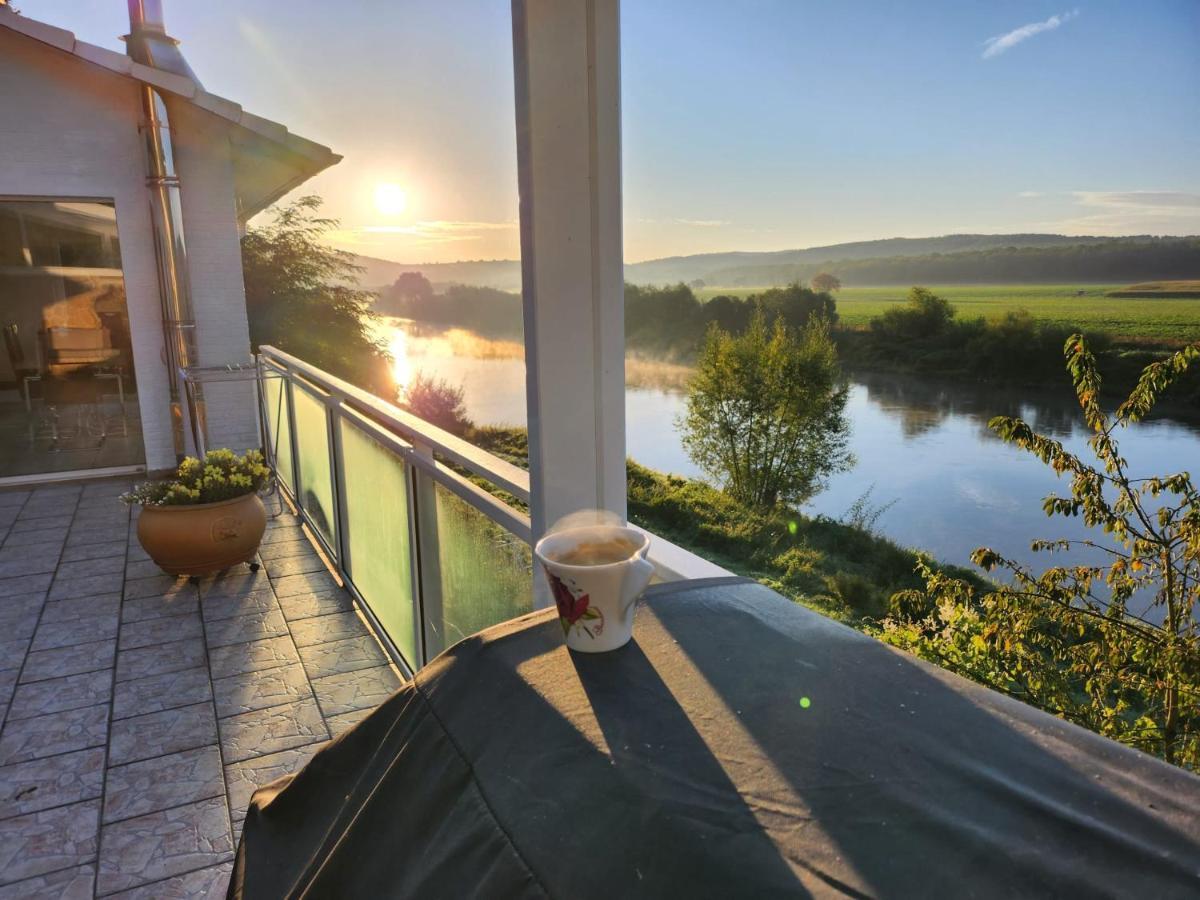 Haus An Der Weser Ferienwohnung Brevorde Exterior foto
